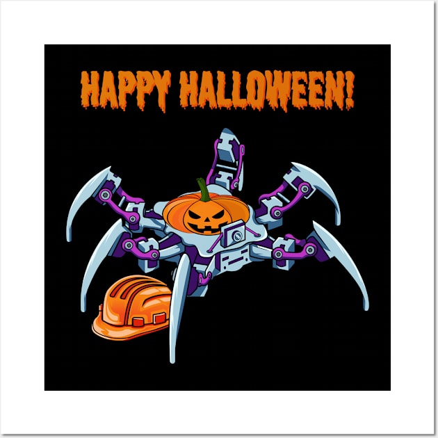 Robot Spider #1 Halloween Edition Wall Art by Merch By Engineer